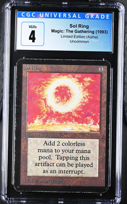 Graded Sol Ring Alpha Edition Magic: The Gathering trading card in CGC 4 condition