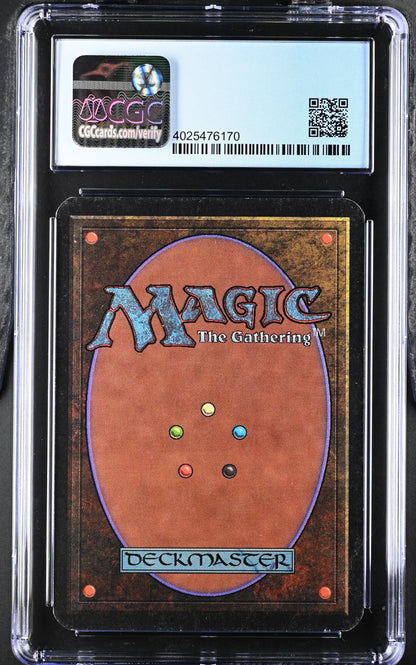 Graded Magic: The Gathering Alpha Edition card in protective case for trading cards