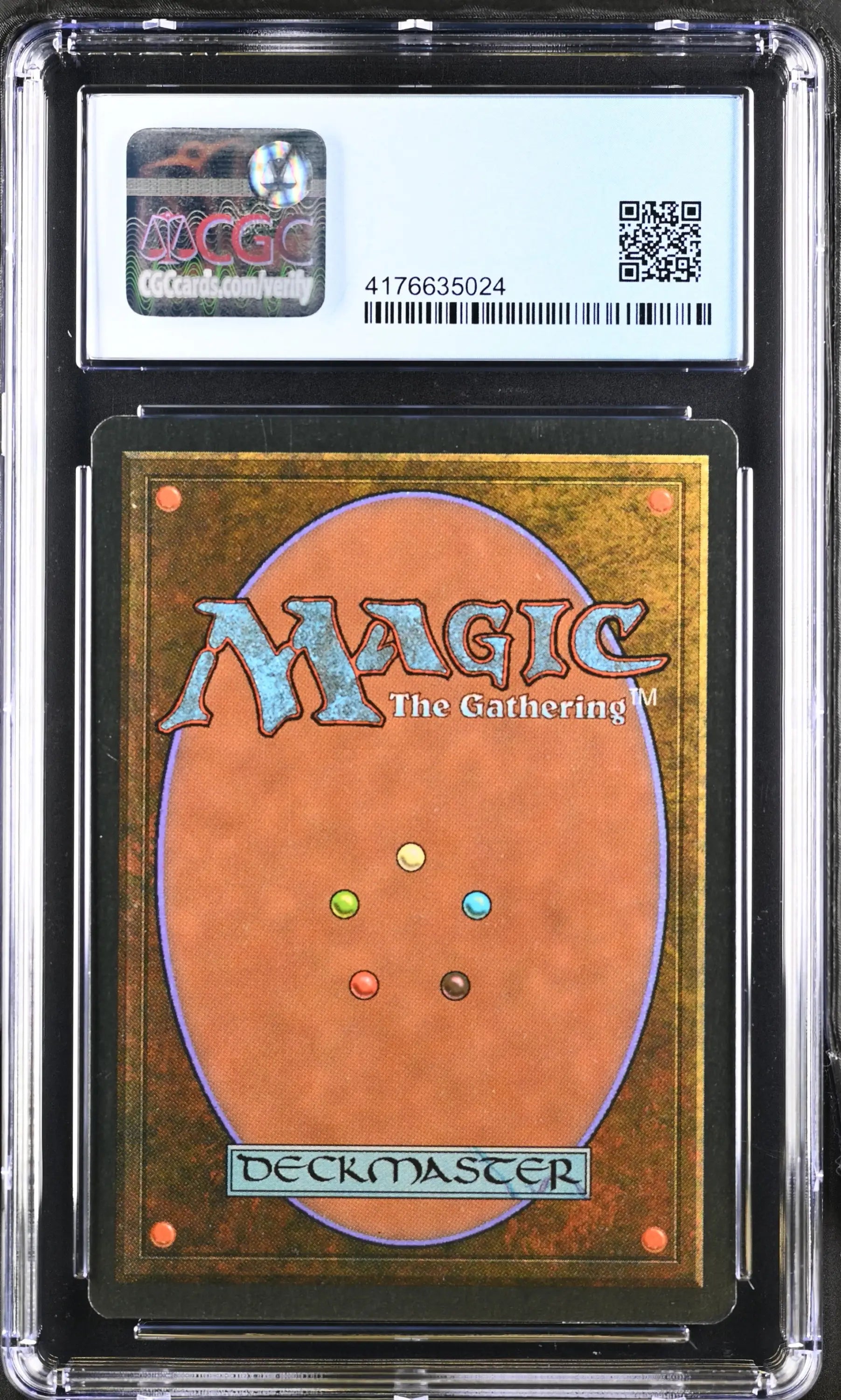 Graded Magic: The Gathering Revised Edition Taiga card in protective case for trading cards