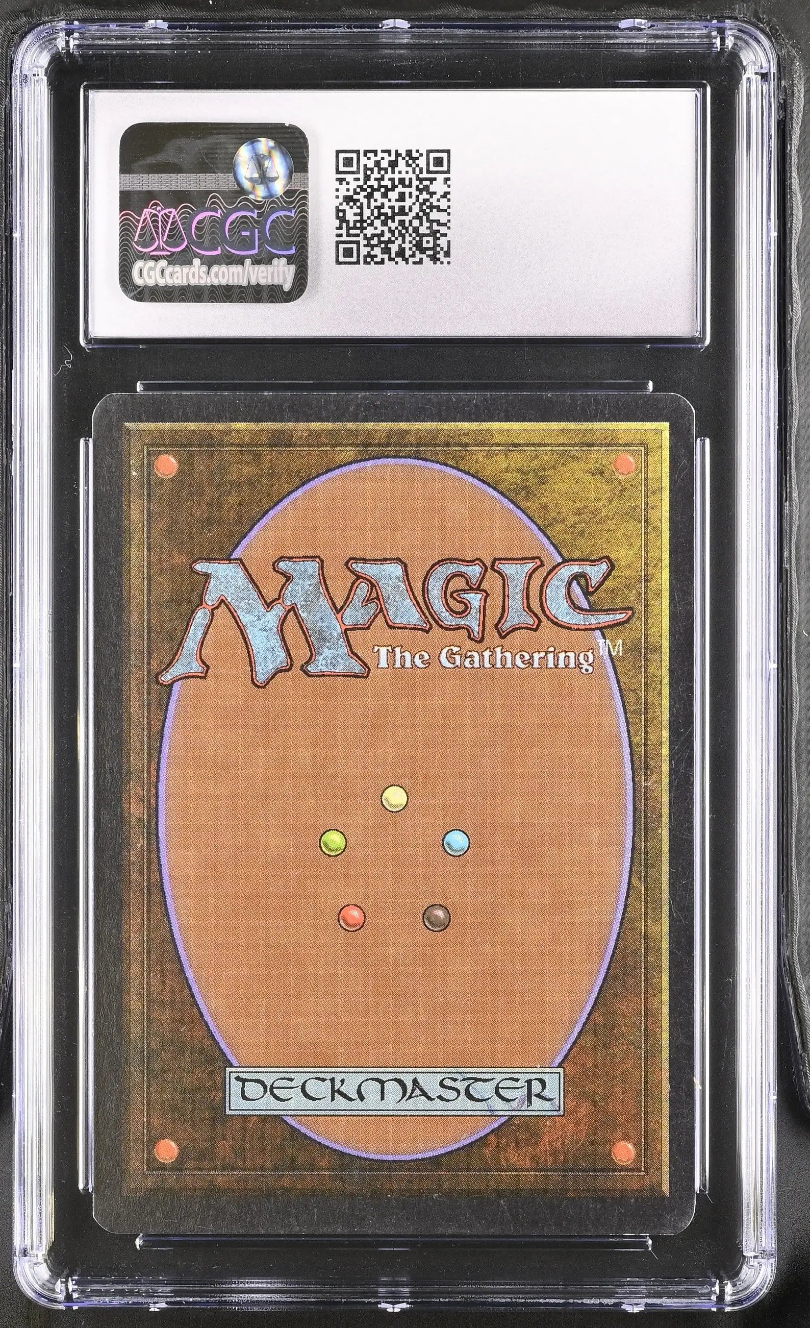 Magic: The Gathering Unlimited Edition Taiga card back in protective holder