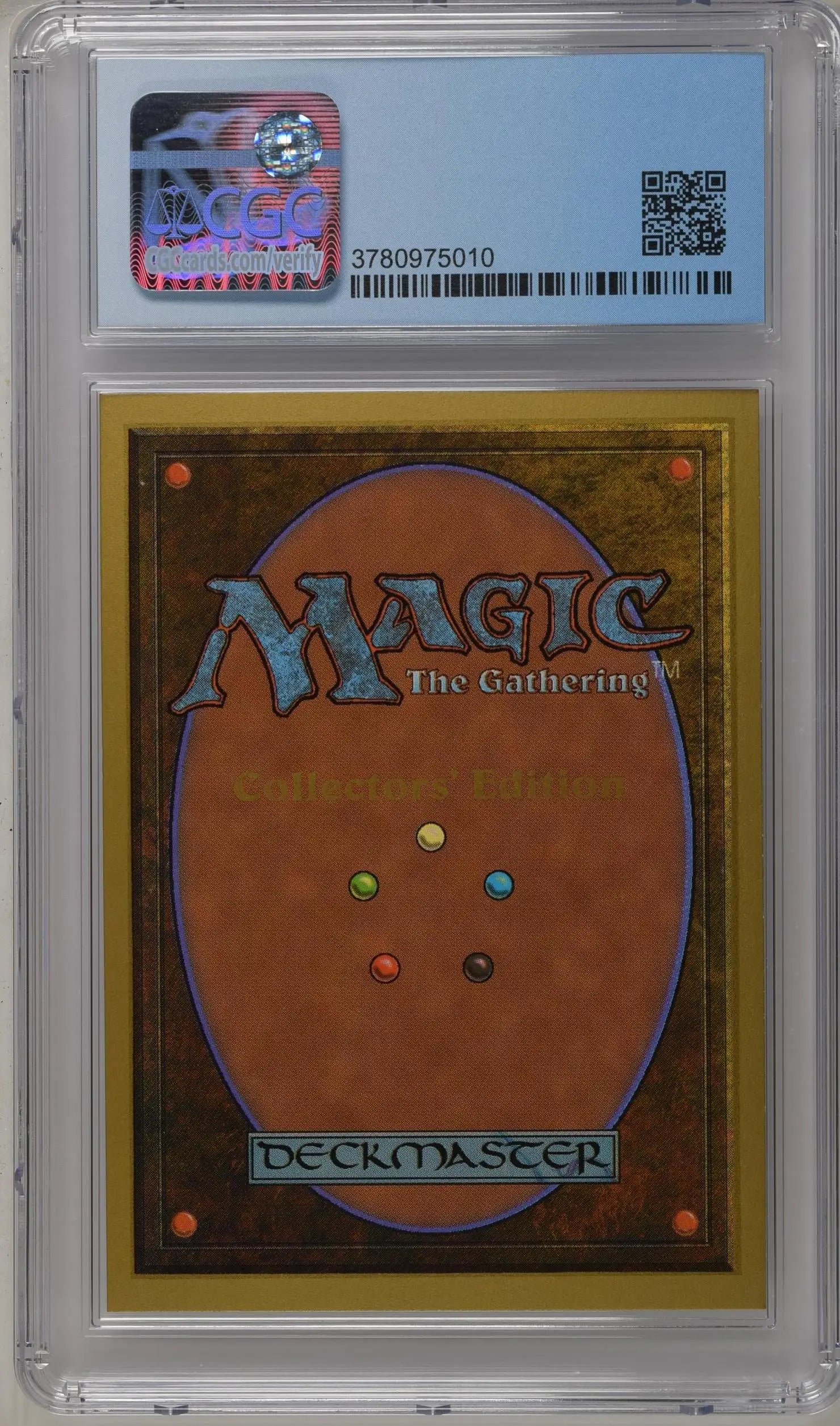 Graded Magic: The Gathering Time Vault card in protective case for trading cards collectors