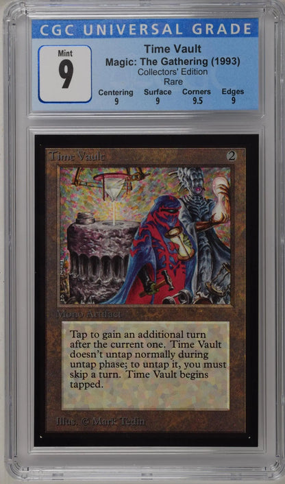 Graded CGC 9 Mint Magic: The Gathering Time Vault trading card from Collector’s Edition