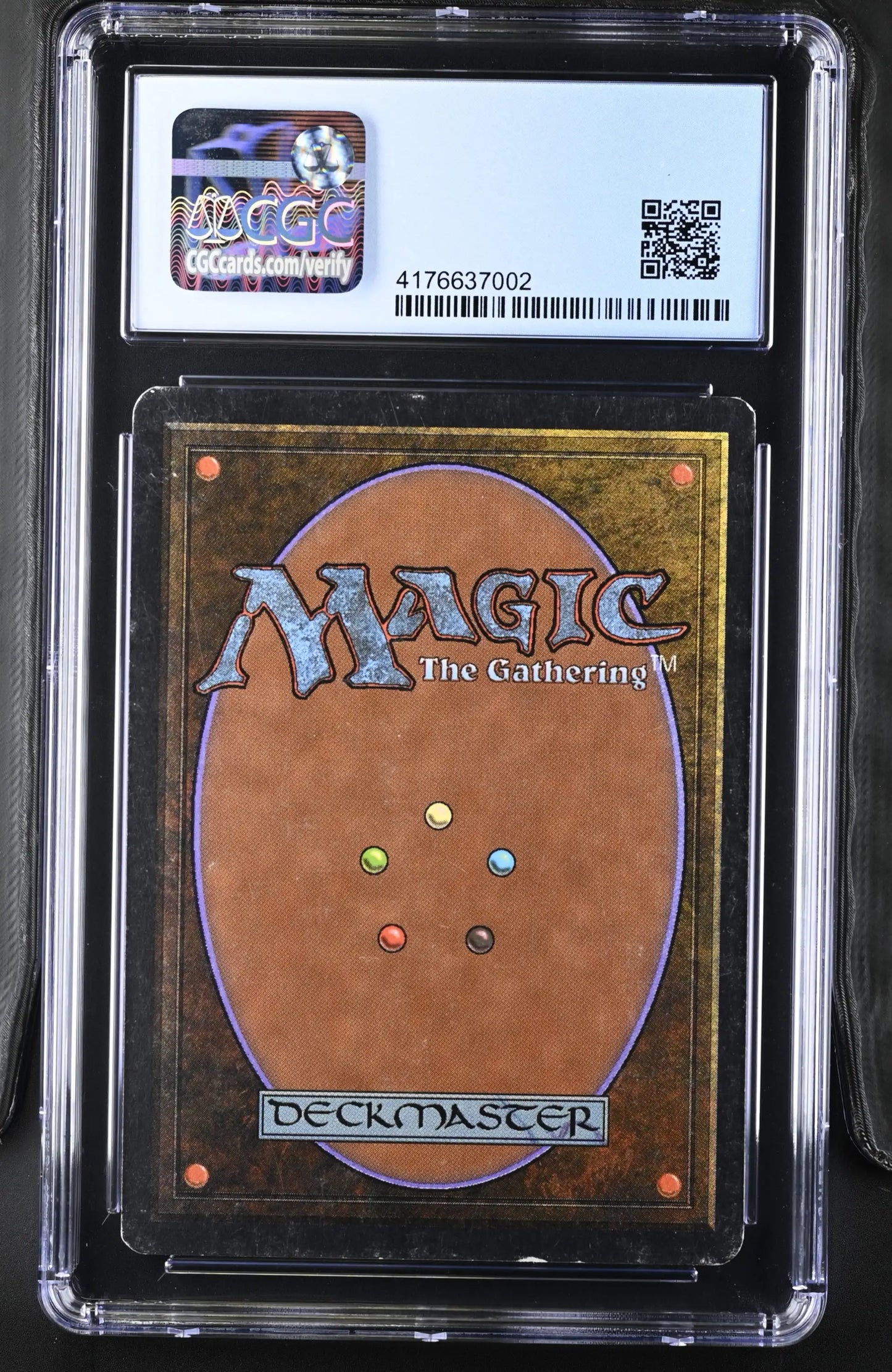 Graded Magic: The Gathering Unlimited Edition Time Walk card in protective case