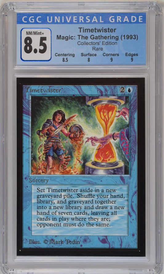 Graded Timetwister Magic The Gathering trading card CGC 8.5 NM Mint plus collectible