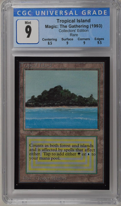 Graded Magic: The Gathering Tropical Island trading card from Collectors’ Edition CGC 9 Mint