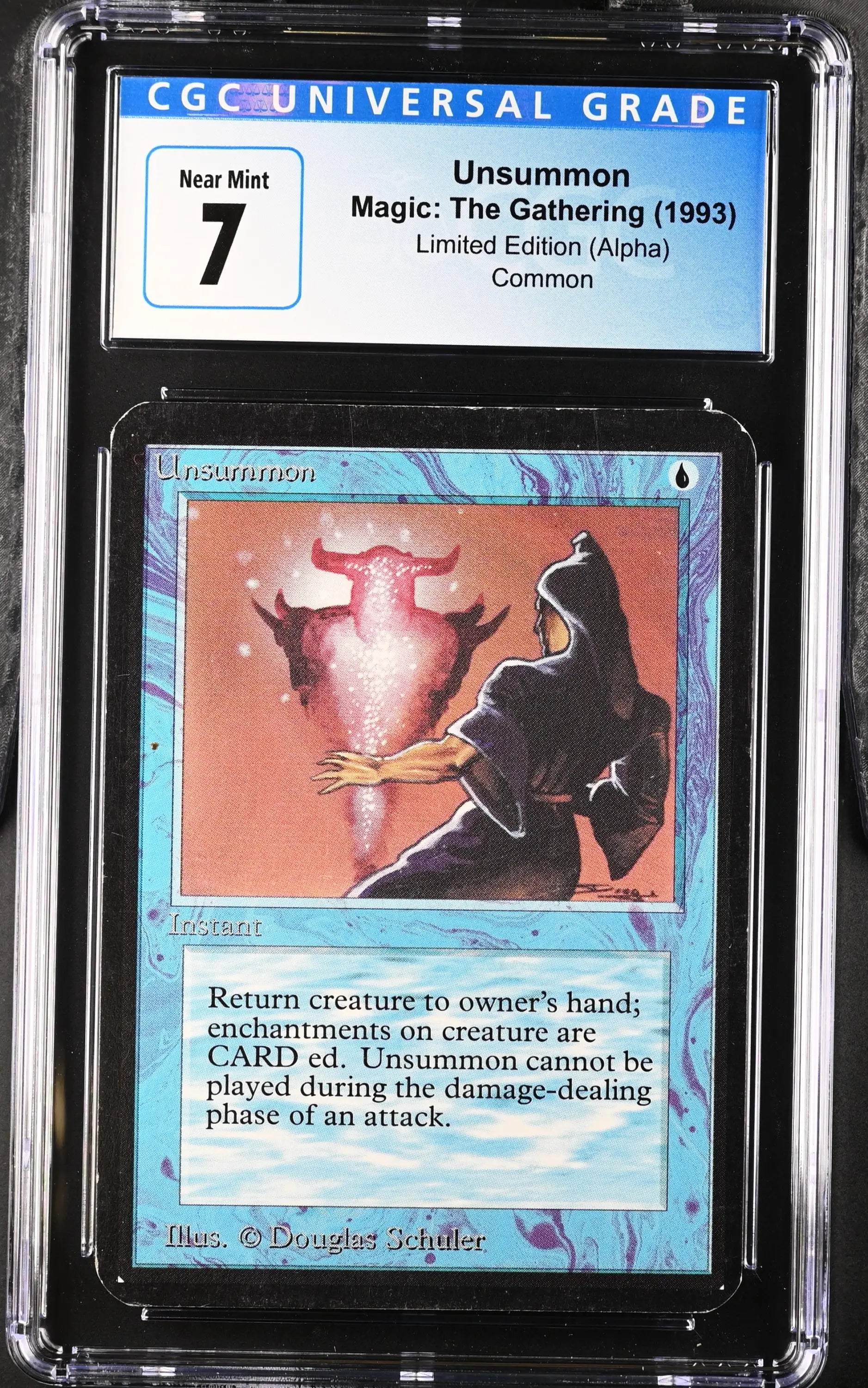 Graded CGC 7 Near Mint Unsummon Alpha Edition Magic: The Gathering trading cards