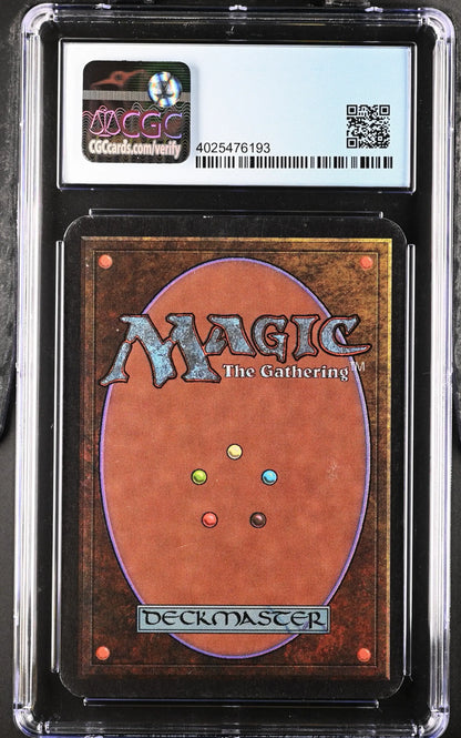 Graded Magic: The Gathering Alpha Edition Wall of Bone card in protective case