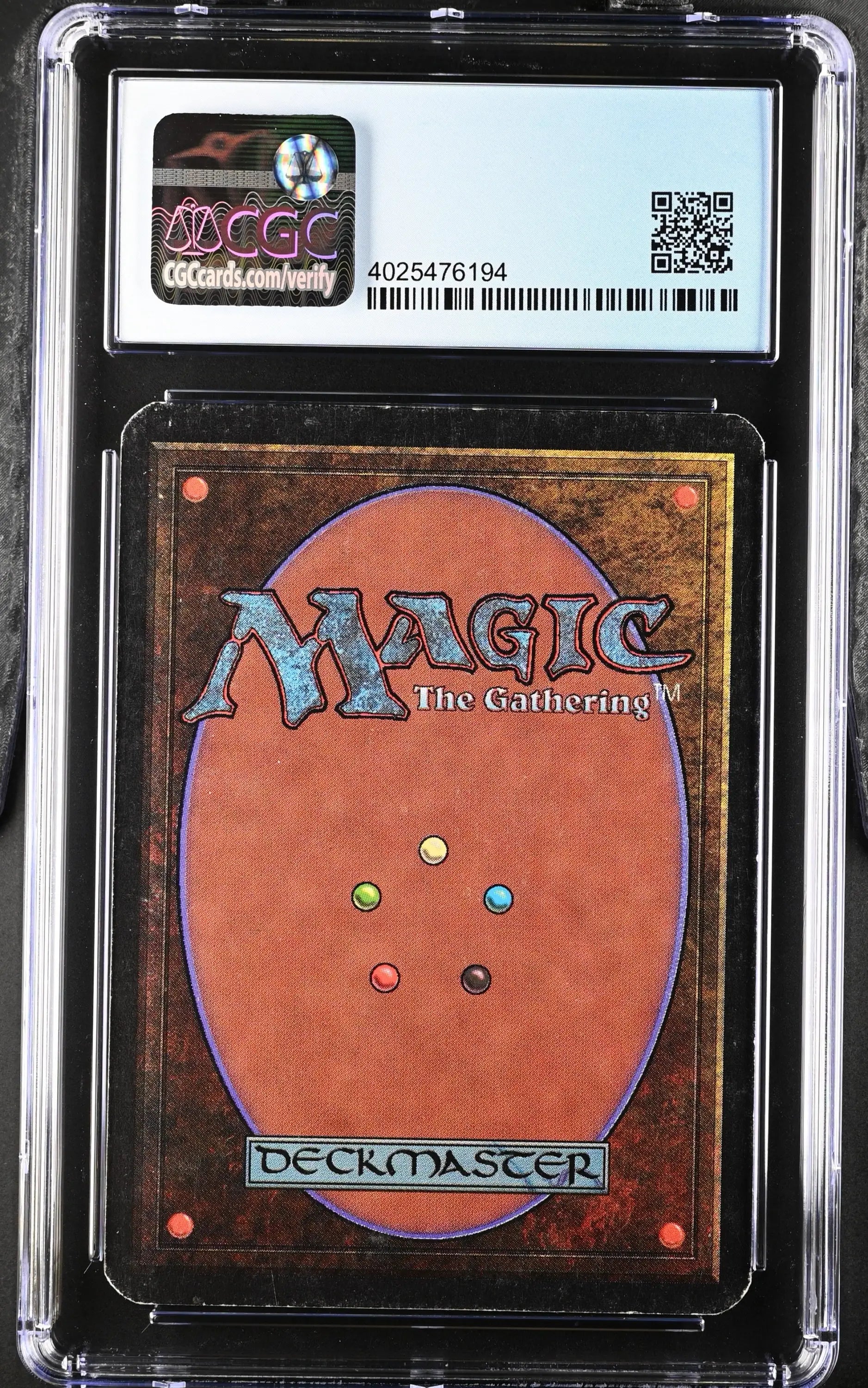 Graded Magic: The Gathering Alpha Edition Wall of Brambles card in protective case