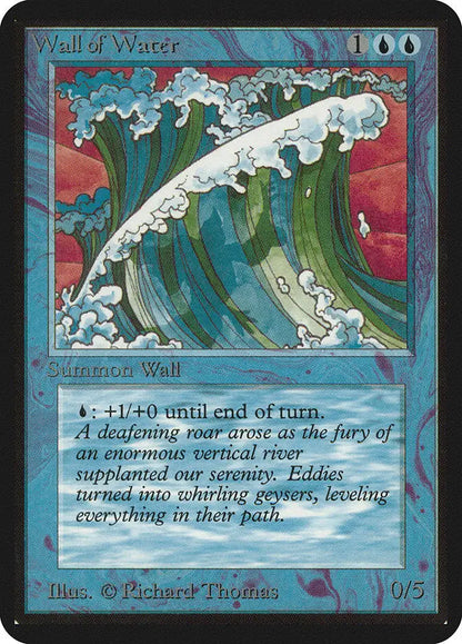 Towering wave with white foam on Magic: the Gathering Alpha Edition trading card