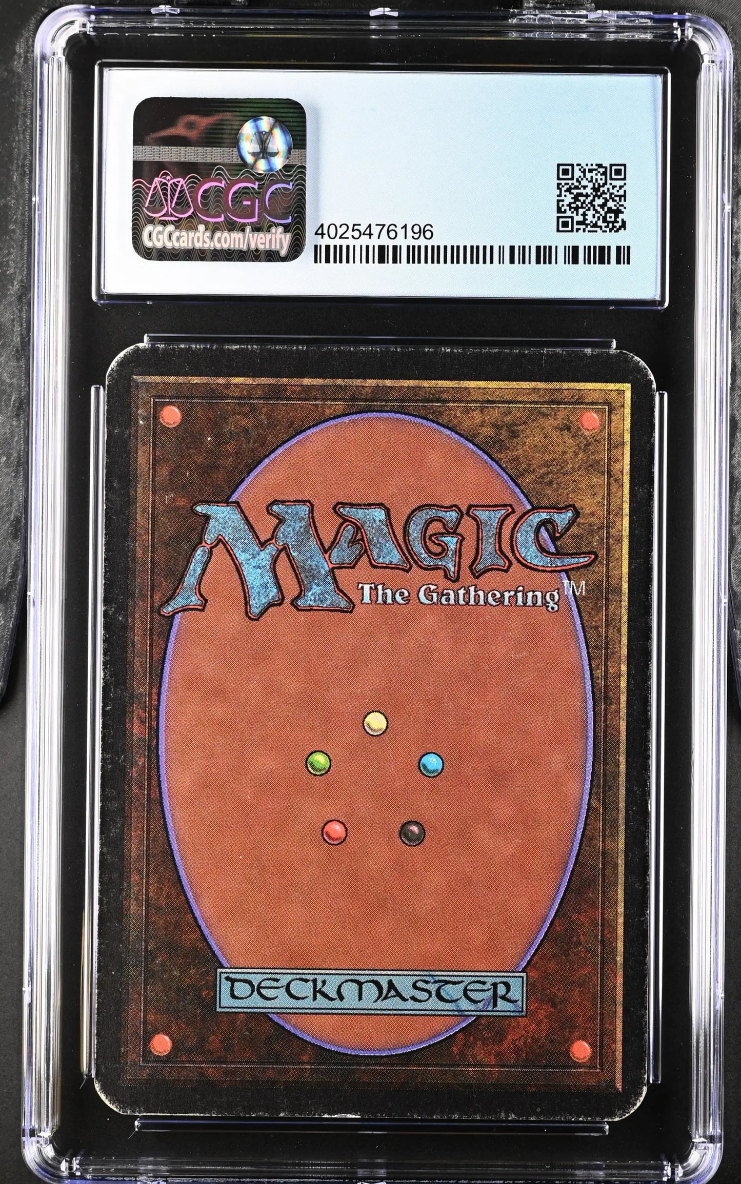 Graded Magic: The Gathering Alpha Edition Wall of Water card in protective case