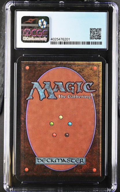 Graded Magic: The Gathering Alpha Edition War Mammoth card in protective case