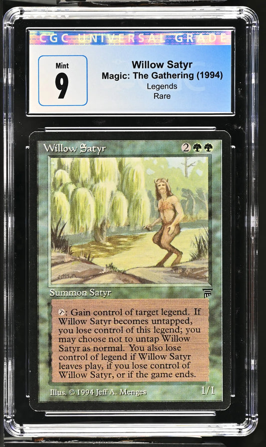 Graded CGC 9 Mint Willow Satyr Magic: The Gathering trading card for collectors