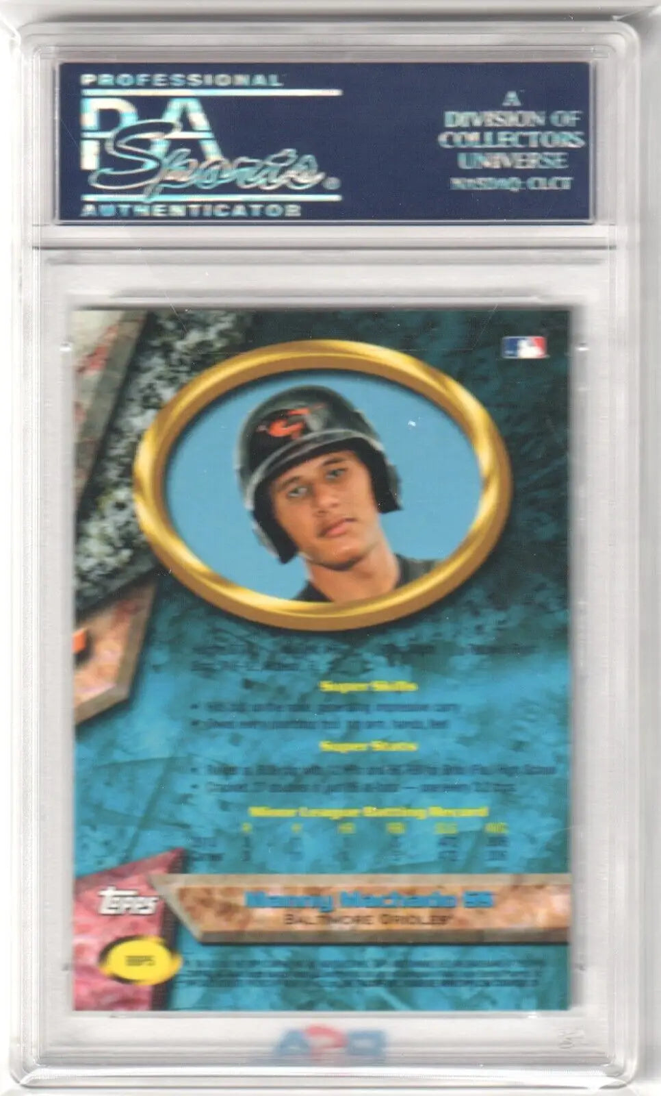 PSA-graded Manny Machado 2011 Bowman’s Best single card in protective case with free shipping