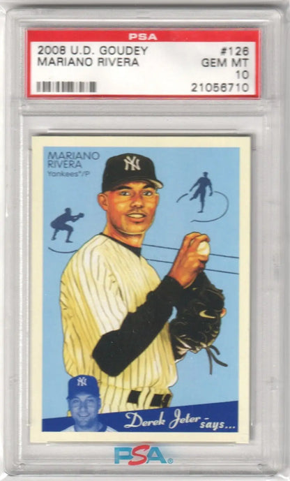 PSA 10 GEM MINT Mariano Rivera 2008 Upper Deck Goudey Yankees single card from Columbia Hobby