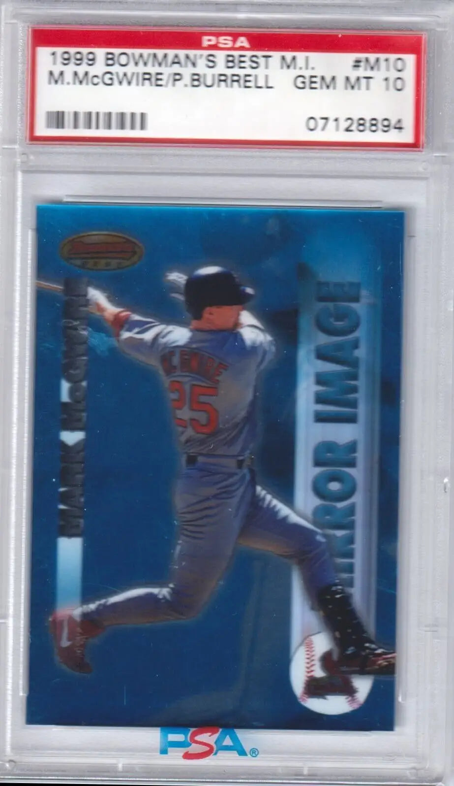 PSA 10 GEM MINT MARK McGWIRE 1999 Bowman’s Best baseball card single card Columbia Hobby