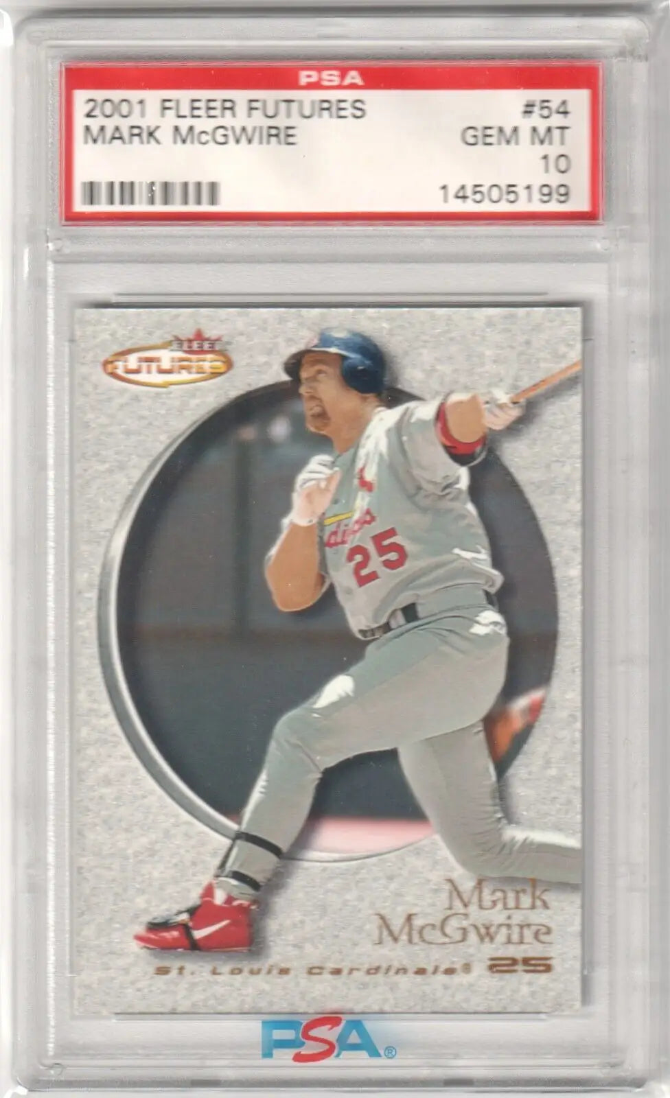 PSA-graded Mark McGwire 2001 Fleer Futures #54 card for sale at Columbia Hobby with free shipping