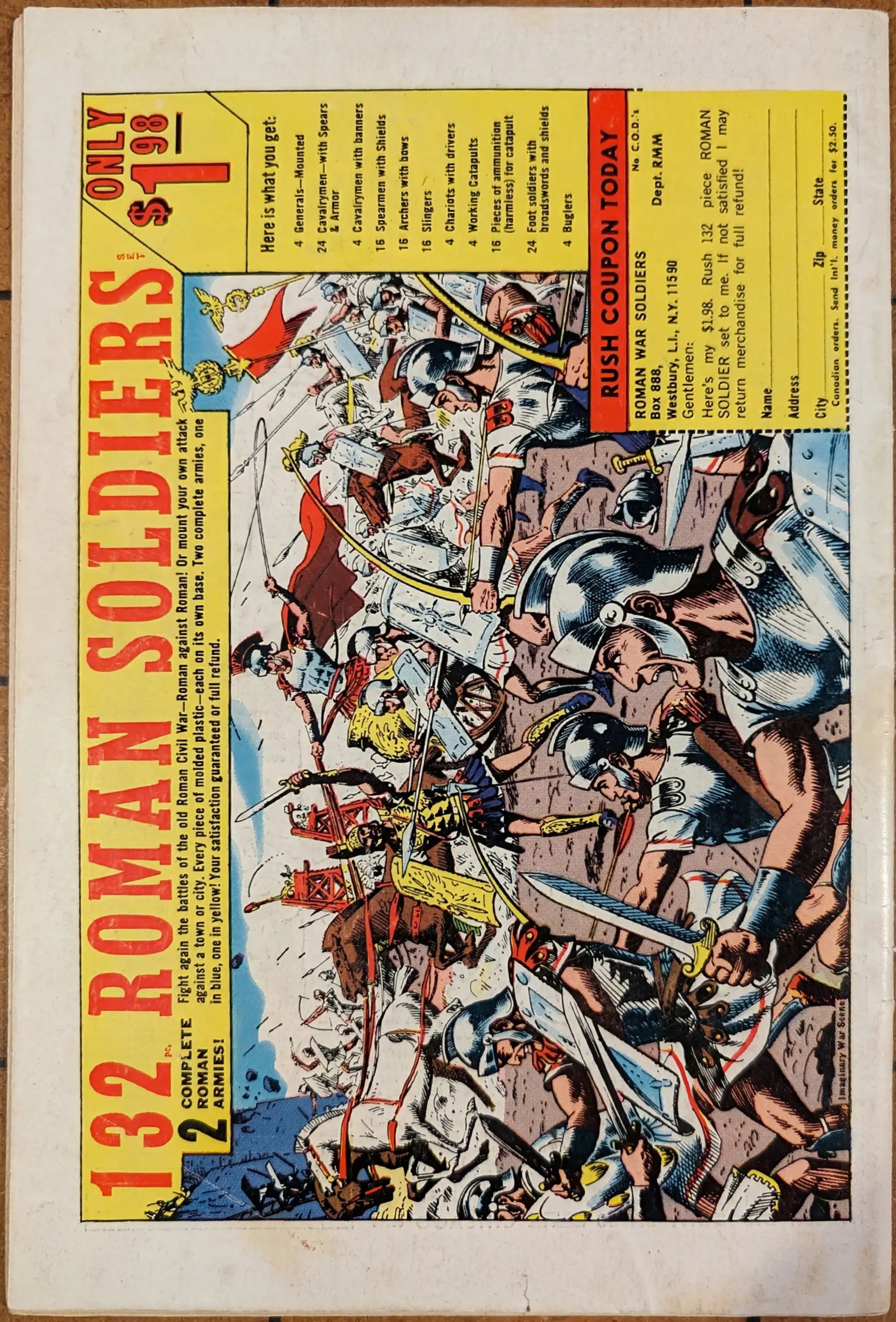 Comic book cover of chaotic battle with Roman soldiers in Marvel Amazing Spider-Man 63 VG