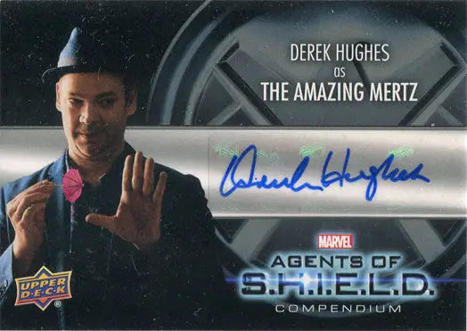 Autographed trading card of Derek Hughes as Mertz from Marvel’s Agents of S.H.I.E.L.D