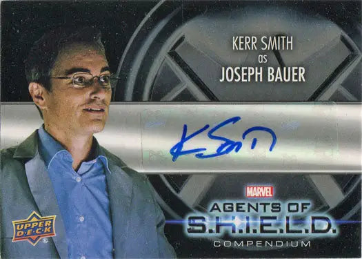 Autographed Kerr Smith and Joseph Bauer Marvel Agents of S.H.I.E.L.D. autograph card