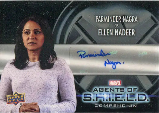 Autograph card featuring Parminder Nagra as Ellen from Marvel Agents of S.H.I.E.L.D