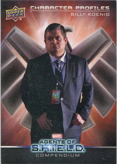 Marvel Agents of SHIELD Compendium Character Profiles Card CB-17 Billy Koenig - Non-Sport Single