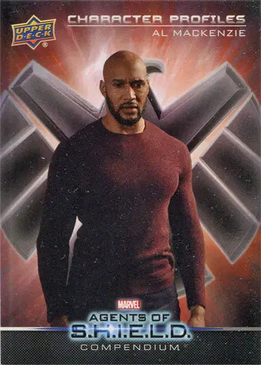 Marvel Agents of SHIELD trading card featuring Al Mackenzie in a burgundy sweater