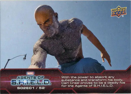 Chase card from Marvel Agents of SHIELD features a bald man in a gray shirt