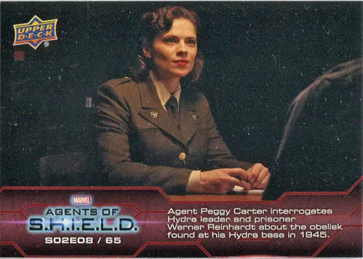 Woman in military uniform at desk on Marvel Agents of SHIELD Chase Card 65