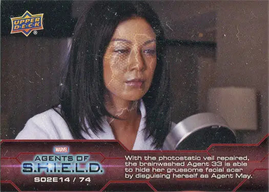 Chase card featuring a woman in white from Marvel Agents of SHIELD Trading Cards