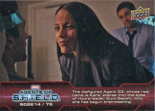 Close-up portrait of a character on Marvel Agents of SHIELD Chase Card from Season 2