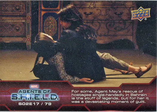 Trading card featuring a scene from Agents of S.H.I.E.L.D. on the floor, Chase Card