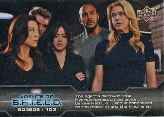 Marvel Agents of S.H.I.E.L.D. Chase Card featuring five characters from Season 3