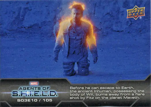 Fiery figure chase card from Marvel Agents of SHIELD Compendium Season 3 trading cards