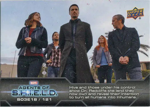 Marvel Agents of SHIELD Compendium Season 3 Chase Card featuring outdoor group scene