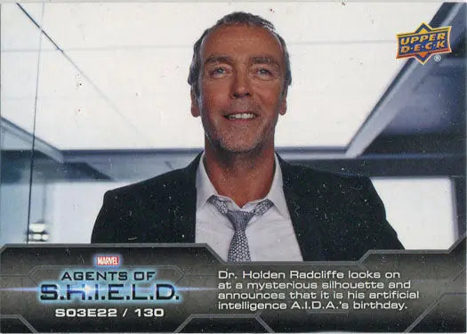 Chase card from Marvel Agents of SHIELD featuring a middle-aged man in a suit