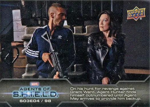 Trading card featuring two characters from Marvel Agents of S.H.I.E.L.D. Chase Card 98