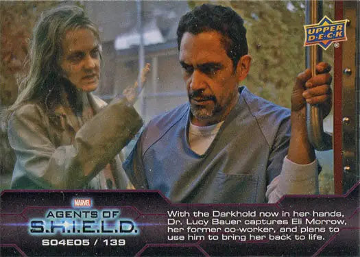 Trading card showcasing a tense scene from Agents of S.H.I.E.L.D. in Chase Card format