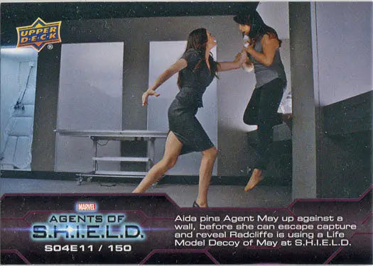 Trading card of two action heroes from Agents of S.H.I.E.L.D. in Marvel chase card