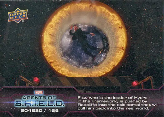 Fiery cosmic eye design on Marvel Agents of SHIELD Season 4 Chase Card 166