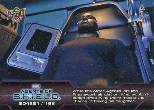 Muscular man with sunglasses in a tech pod from Marvel Agents of SHIELD Chase Card