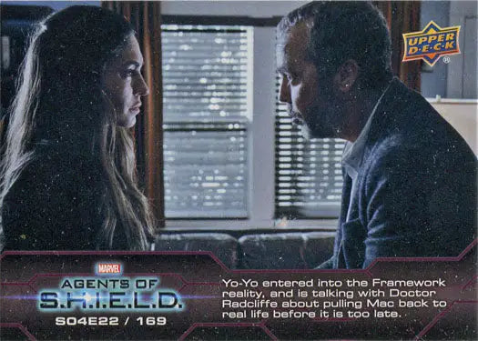 Marvel Agents of SHIELD Season 4 chase card showcasing intense character conversation