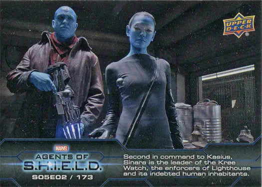 Marvel Agents of S.H.I.E.L.D. chase card showing blue-skinned characters from Season 5