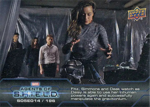 Marvel Agents of SHIELD Season 5 Chase Card showcasing a female character using powers