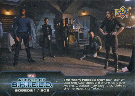 Marvel Agents of S.H.I.E.L.D. Season 5 Chase Card featuring main characters in action