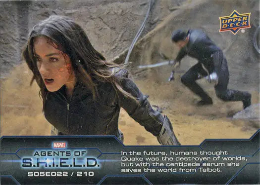 Chase card featuring dynamic scene from Marvel Agents of SHIELD Season 5 trading cards