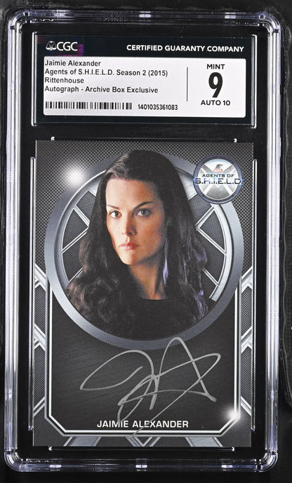 Graded CGC 9 Autograph Card of Jamie Alexander from Agents of S.H.I.E.L.D. Season 2