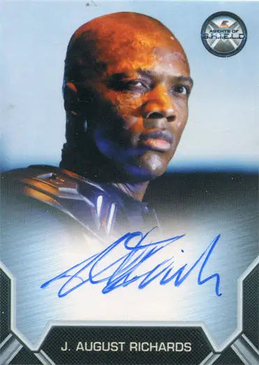 Autographed trading card of August Richards as Mike from Marvel Agents of SHIELD Season 1