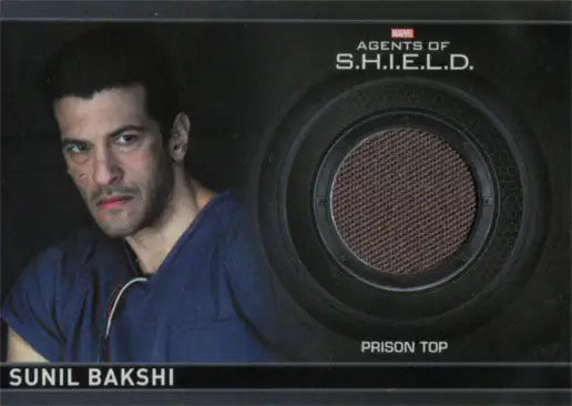 Costume Card CC16 featuring Simon Kassianides in blue shirt with Prison Top swatch