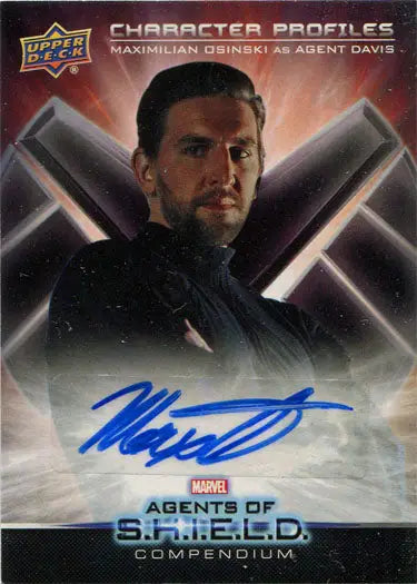 Trading card featuring Maximilian Osinski’s autograph from Marvel’s Agents of S.H.I.E.L.D