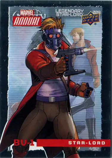 Colorful trading card featuring Star-Lord from Marvel Annual 2016 Base Variant